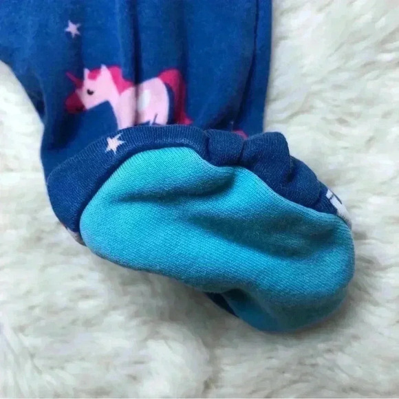 Pekkle Footed Onesie Pajamas Blue/Pink/White Size 3 Months - Picture 13 of 16